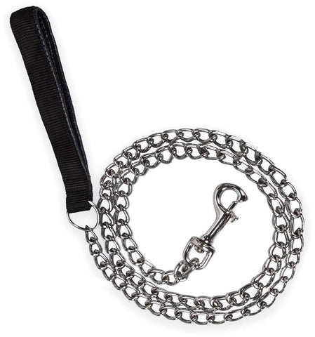 Chain Lead W/ Leather Handle