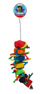 Cheeky Bird Wooden hanging w rope